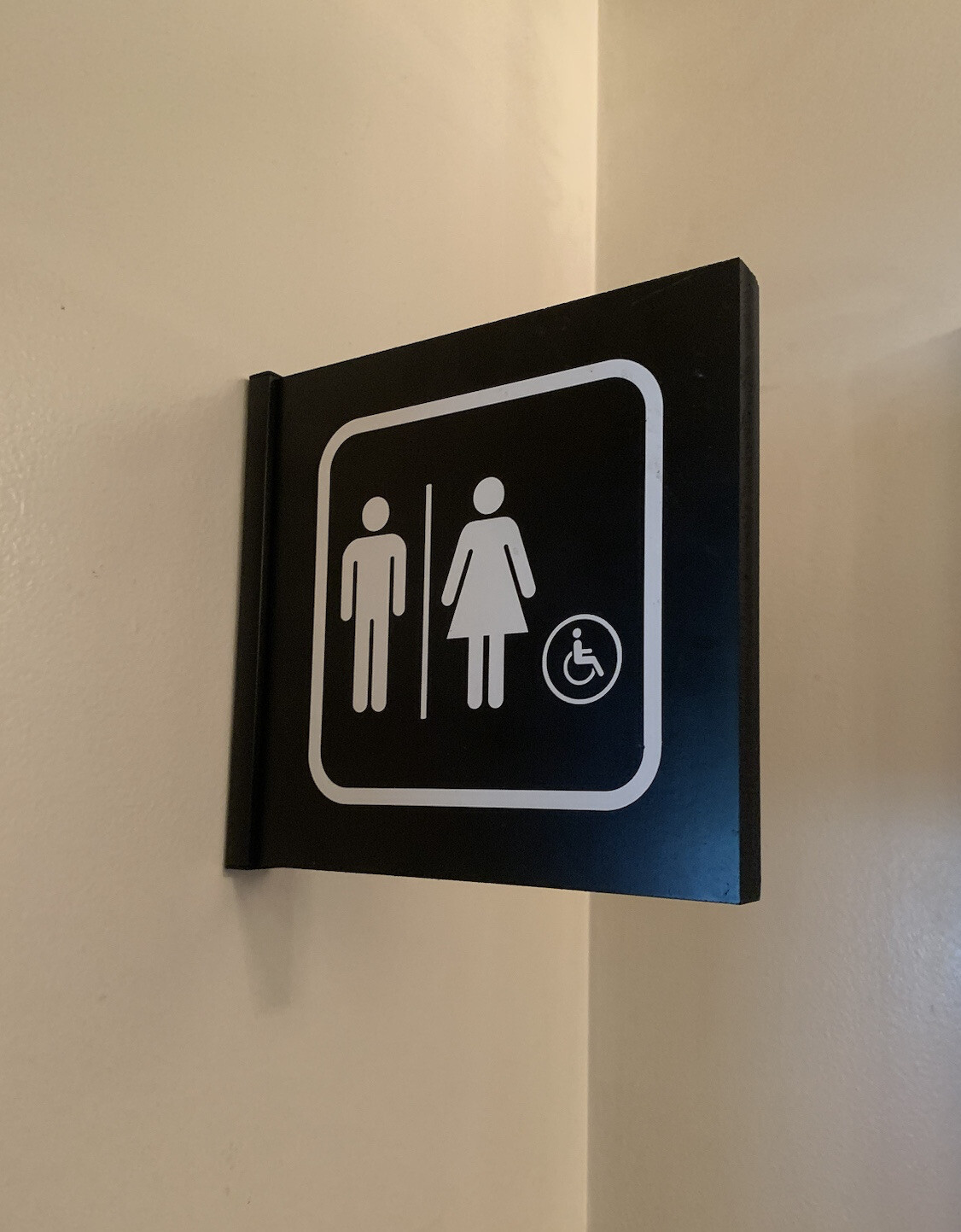 Wall-Mounted Commercial Restroom sign THE OFFICE, hallways, business, Dual sided