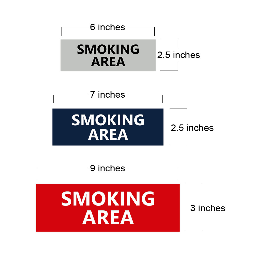 Basic Smoking Area (Yellow / Black) – Small (2 x 6″)