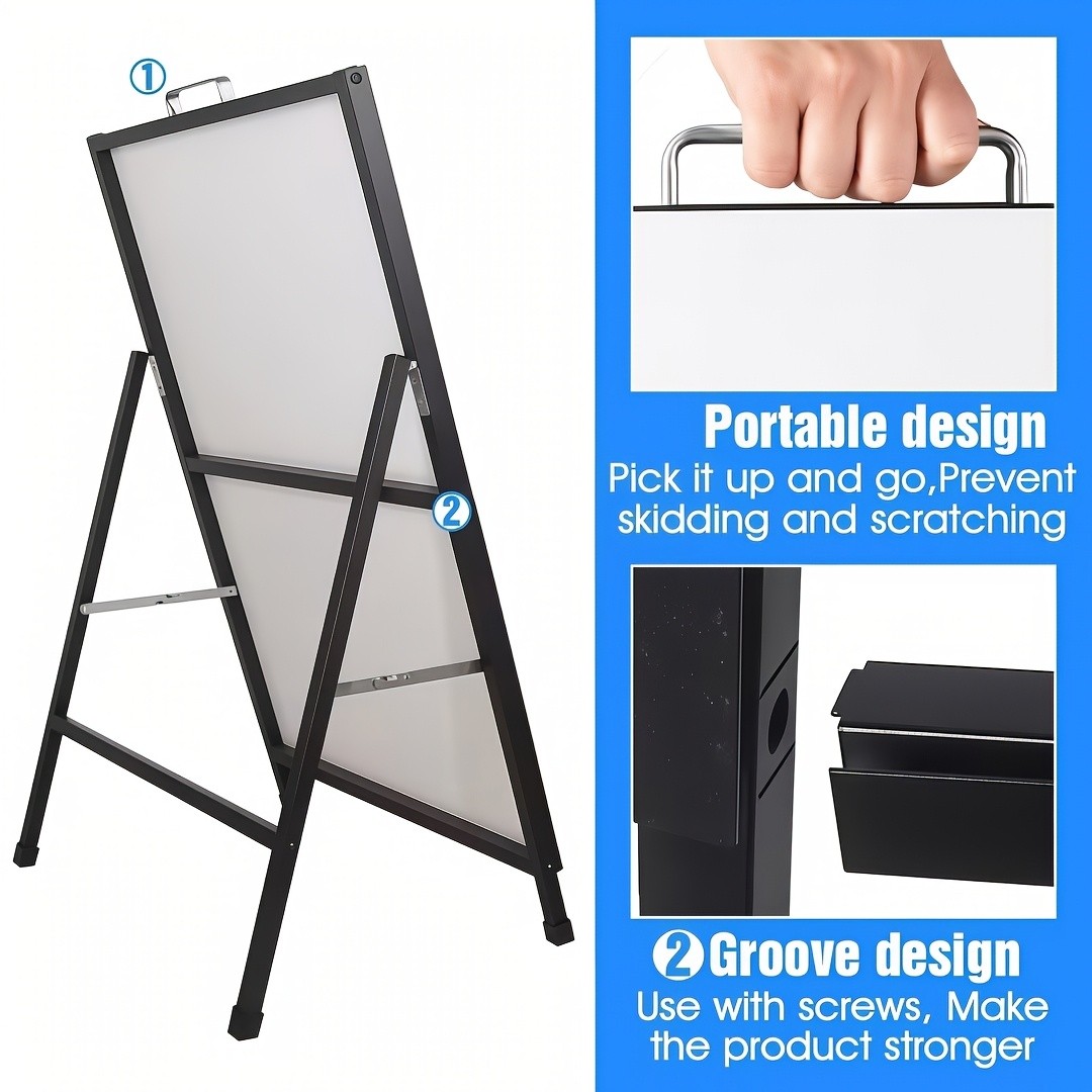 1/2pcs Heavy Duty Metal A-Frame Sidewalk Sign