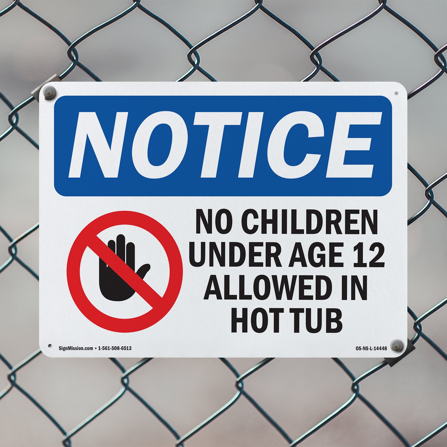 No Children Under Age 12 Allowed OSHA Notice Sign Metal, Decal – 5 or 10 Pack