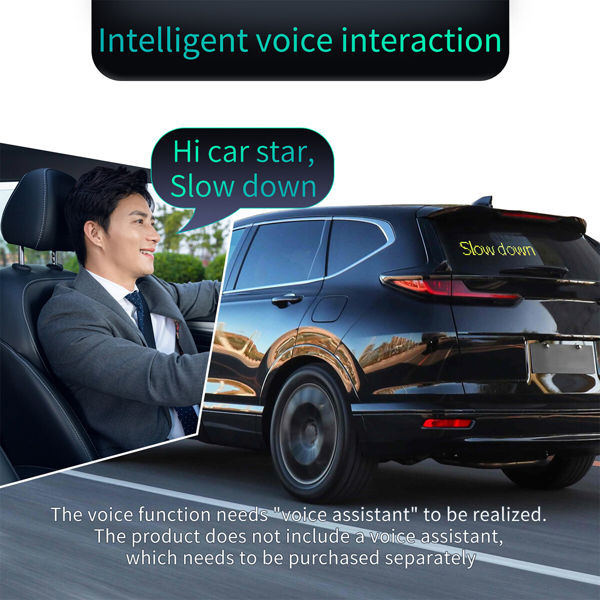 USB HD LED Car Flexible Sign Scrolling Message Display Screen APP Programmable