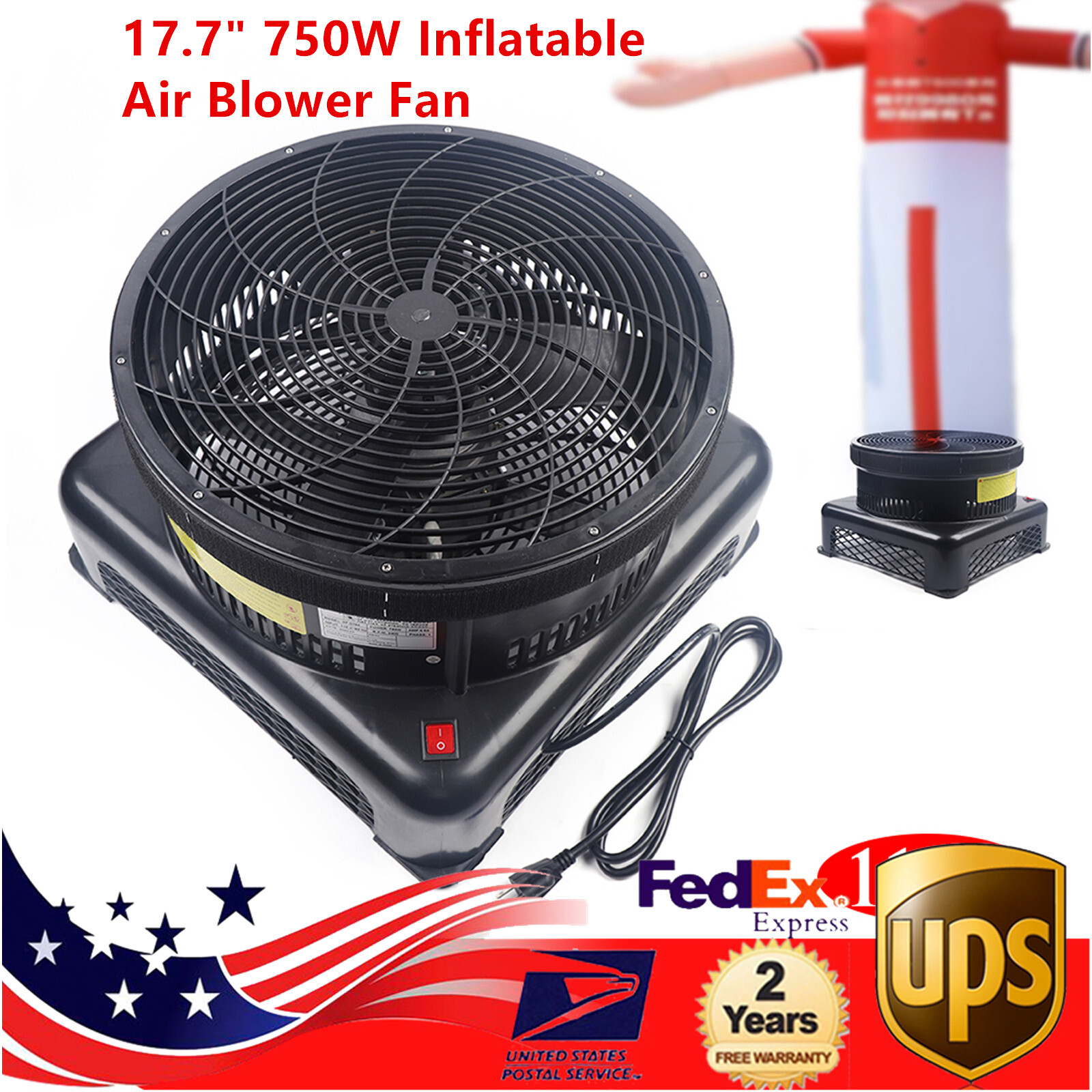 Inflatable Business Sign Sky Dancer Blower For Booming Business 750W 3400RPM