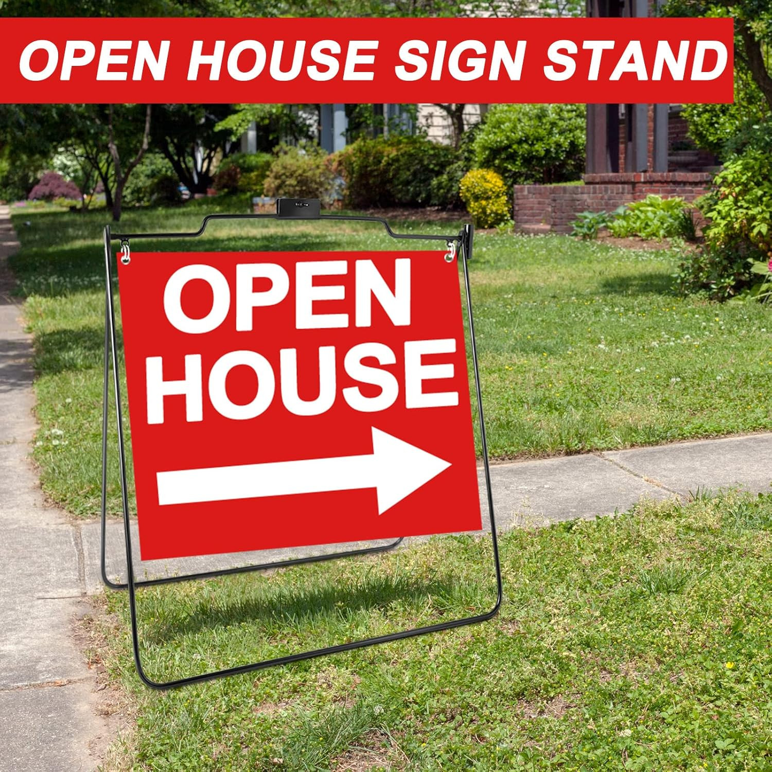5 Pack Open House Signs, Open House Yard Sign Frames, a Frame Metal Stand Open H
