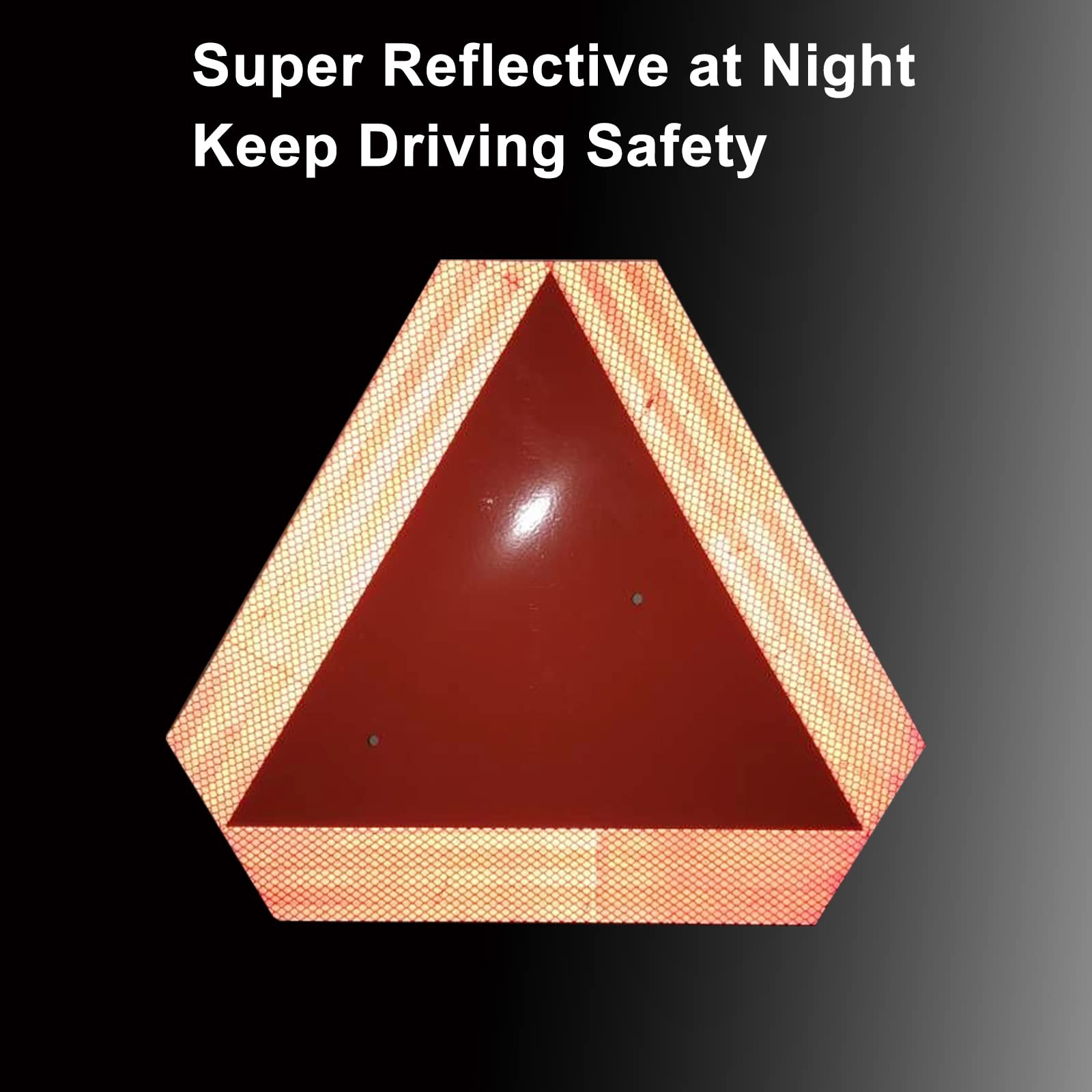 Ayifan SMV Sign Triangle 3 Pack Plastic Reflective