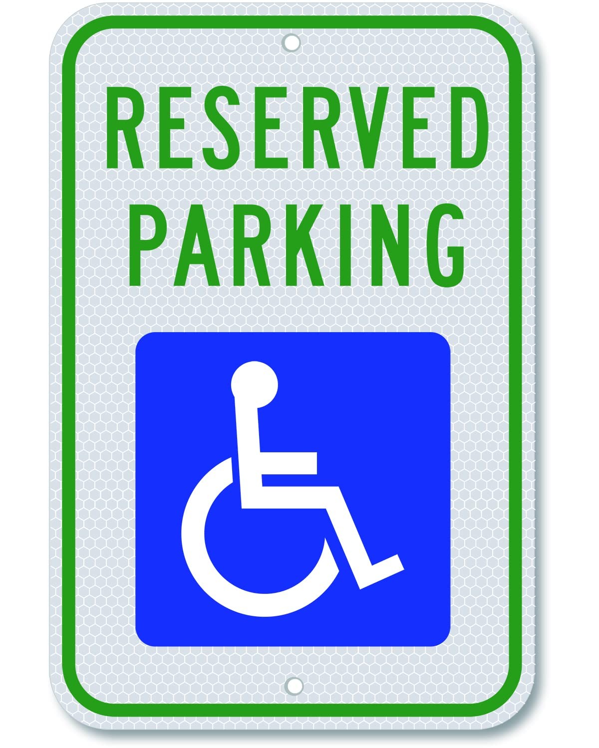 Handicap Parking Sign-18 X 12 Inch Aluminum Sign, with ADA Accessibility Symbol,