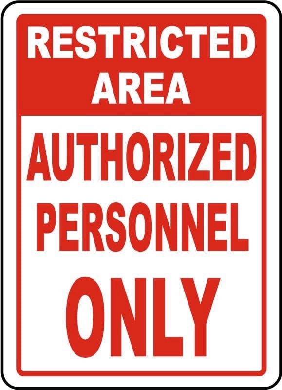2 Pieces Stop Restricted Area Authorized Employees Only Metal Sign 8×12 Inch