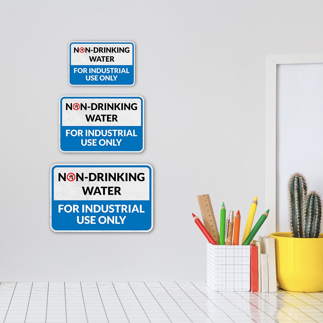 Classic Framed Plus Non-Drinking Water – For Industrial Use Only Sign