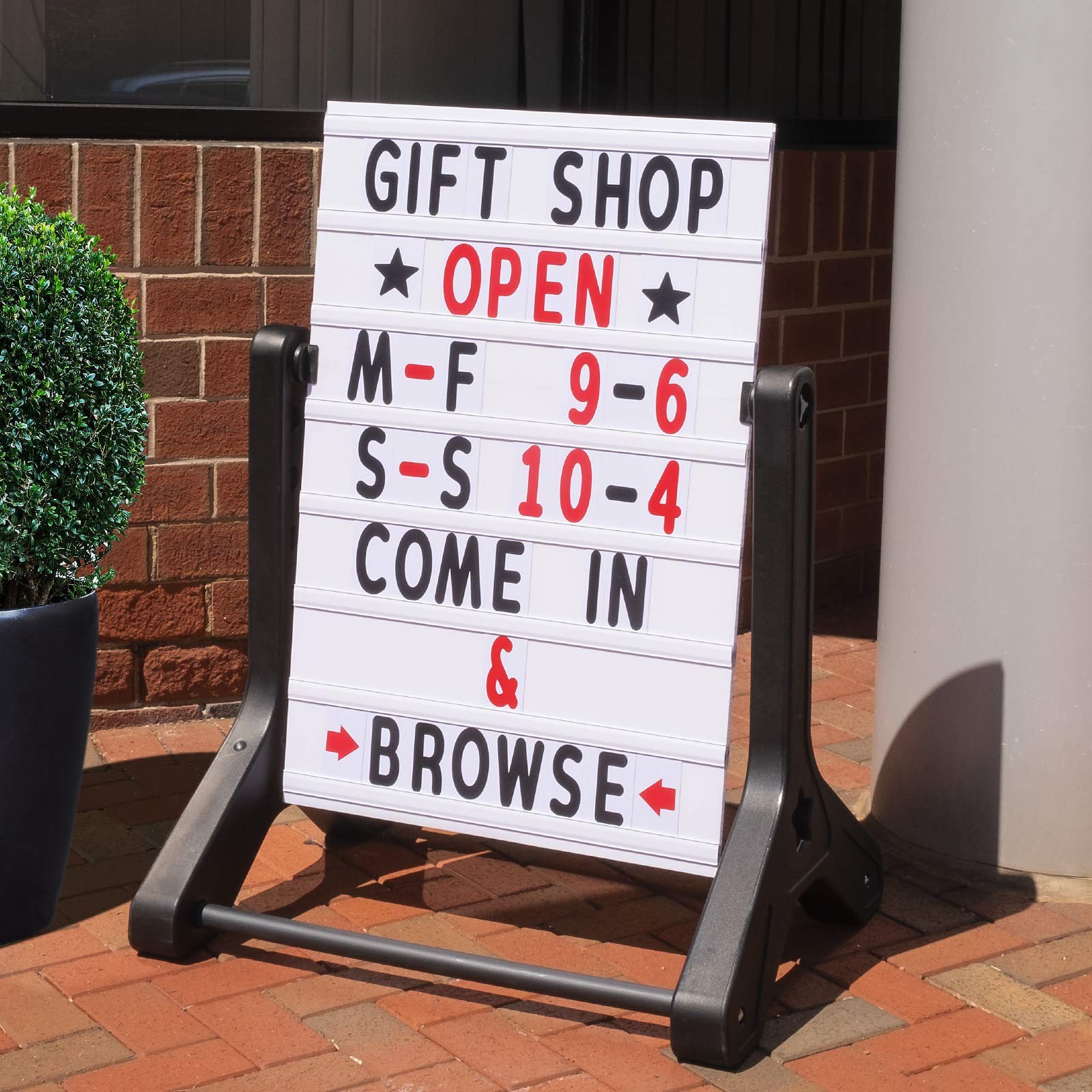 24×36 Inch Swinging Sidewalk Sign 792 Letters Double Sided Black Board