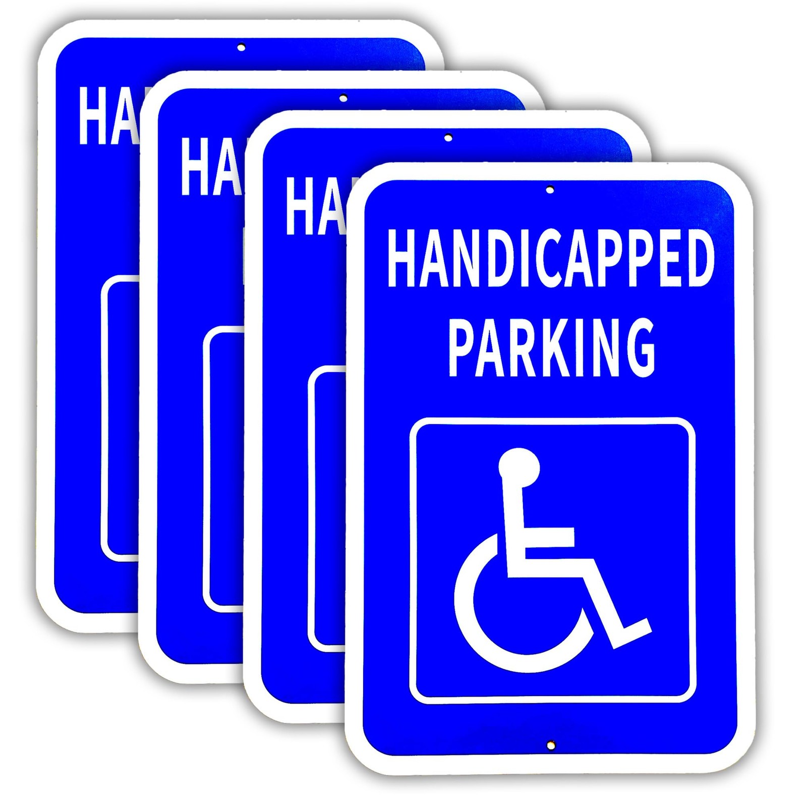 Handicap Parking Sign Handicap Signs for Parking Large 12 x 18 Inches .040 Al…