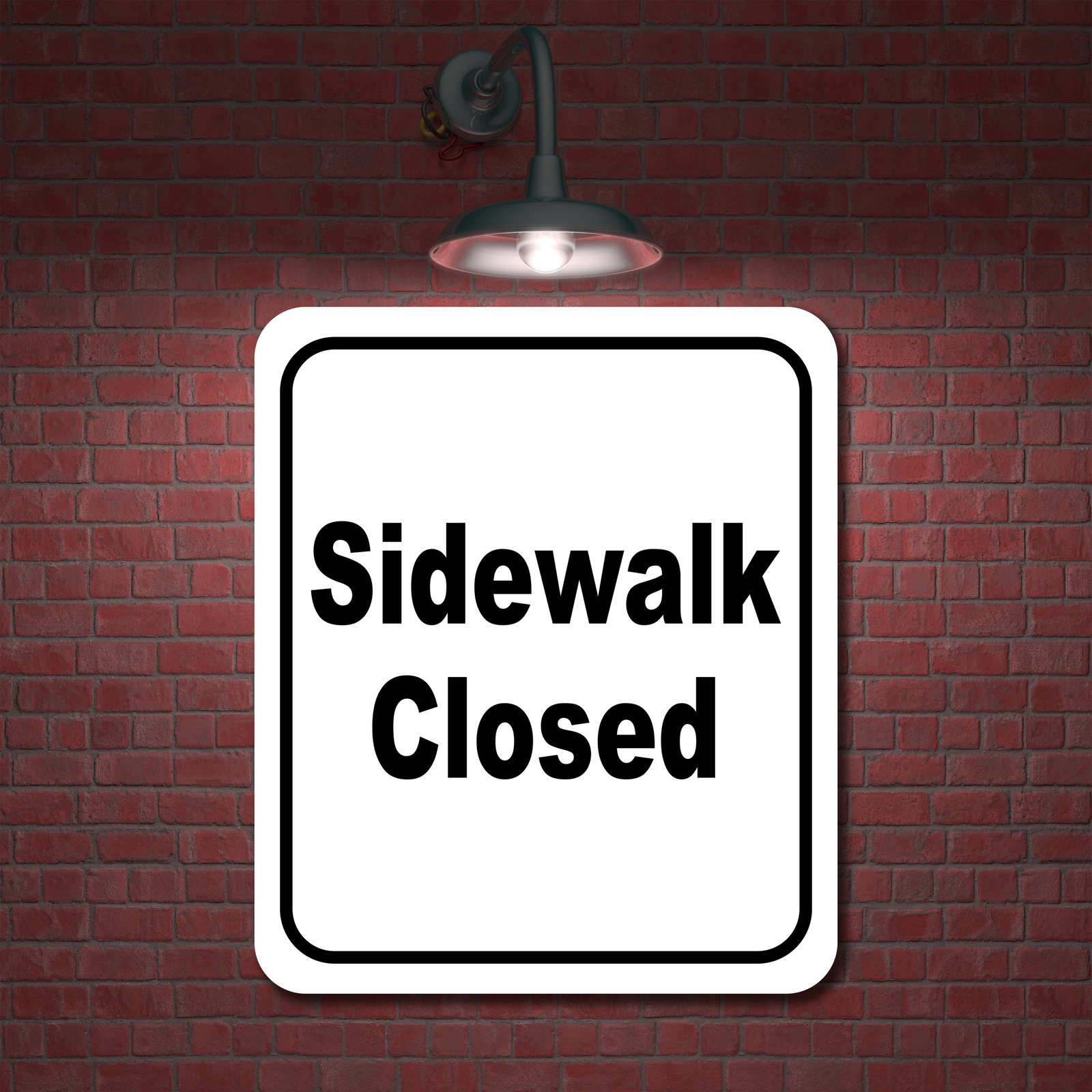 Sidewalk closed classic Aluminum Composite Sign
