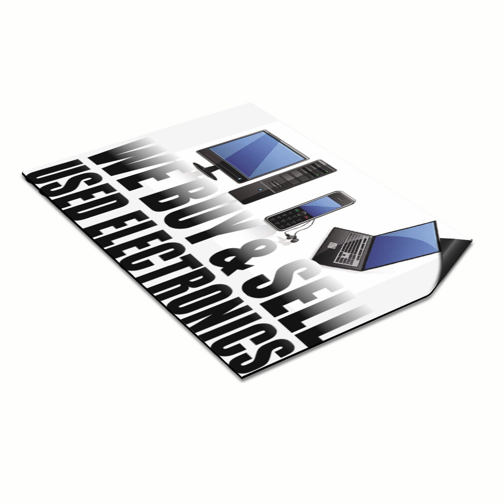 Car Magnet Set of 2 We Buy & Sell Used Electronics Industrial Sign