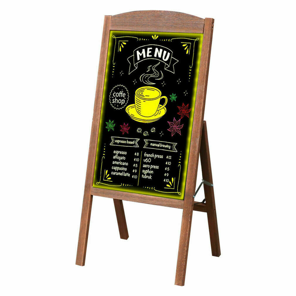 Sidewalk Chalkboard Large Tall Professional Magnetic Surface 2-Sided Sign Menu