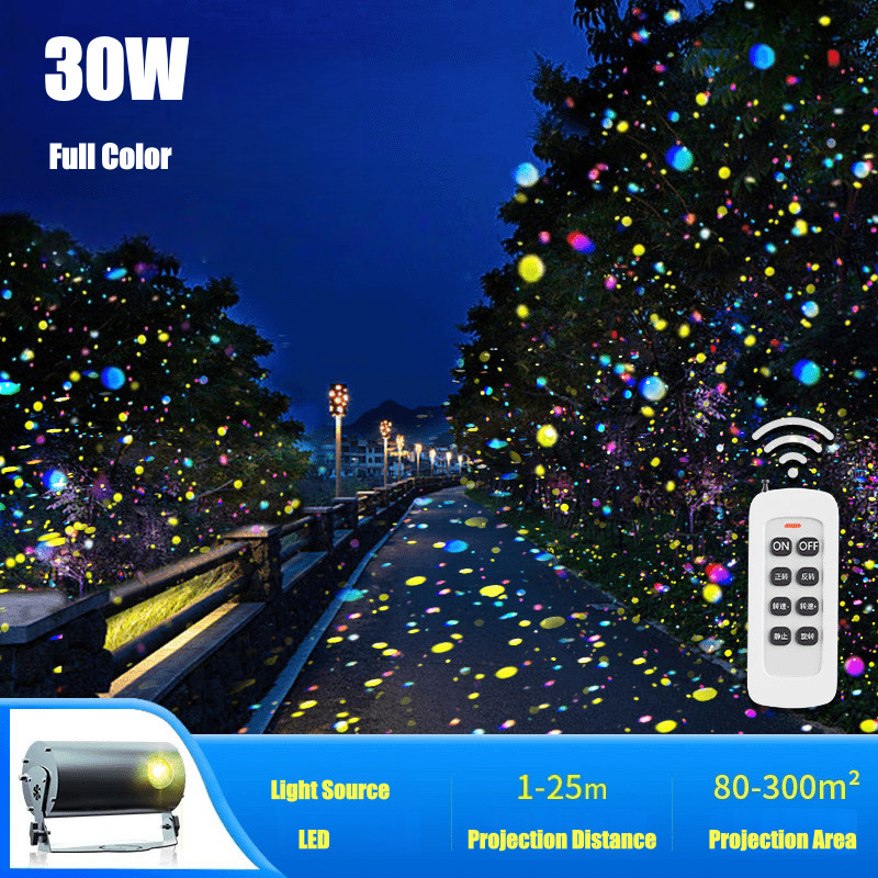 30W Outdoor Dynamic Firefly LED Starry Sky Projection Light For Home Garden Deco