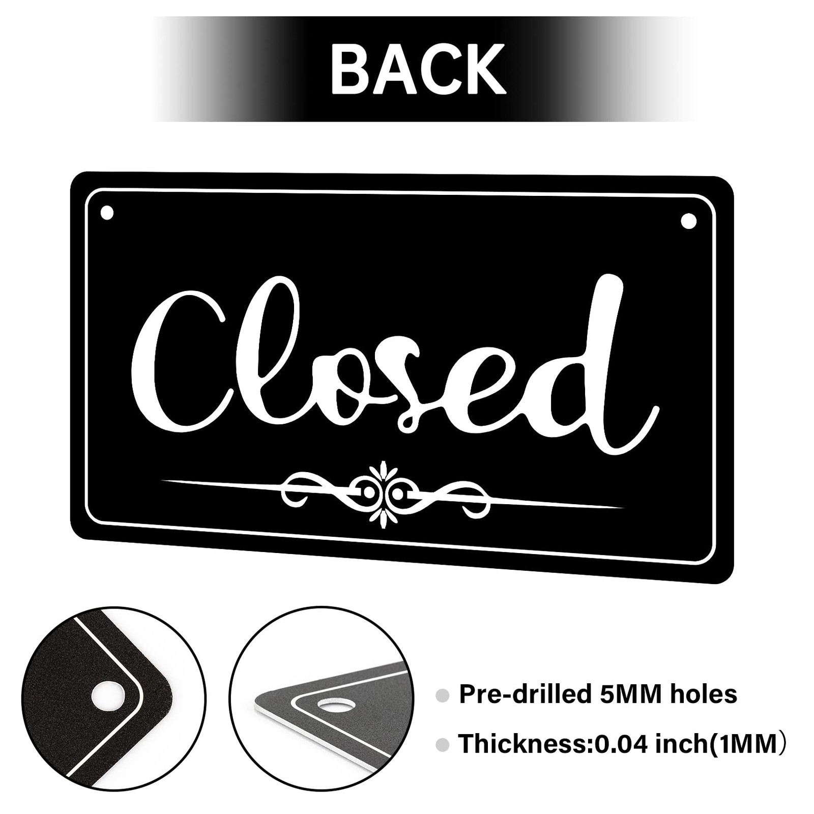 Open Signs Double Sided Open Closed Sign Business Hours Sign Hanging Business Op