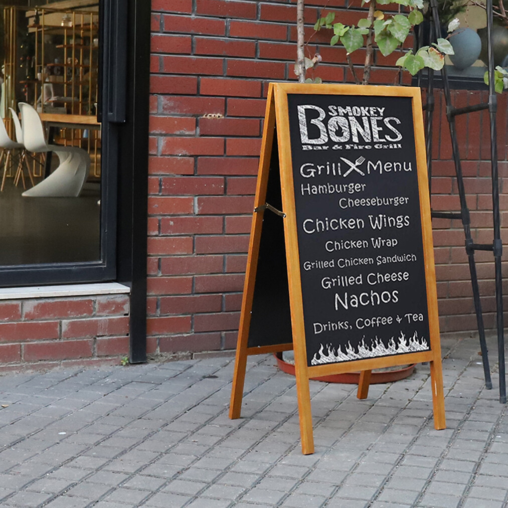 Magnetic A-Frame Chalkboard Message Sign Board Extra Large 44″x22″ Free Standing