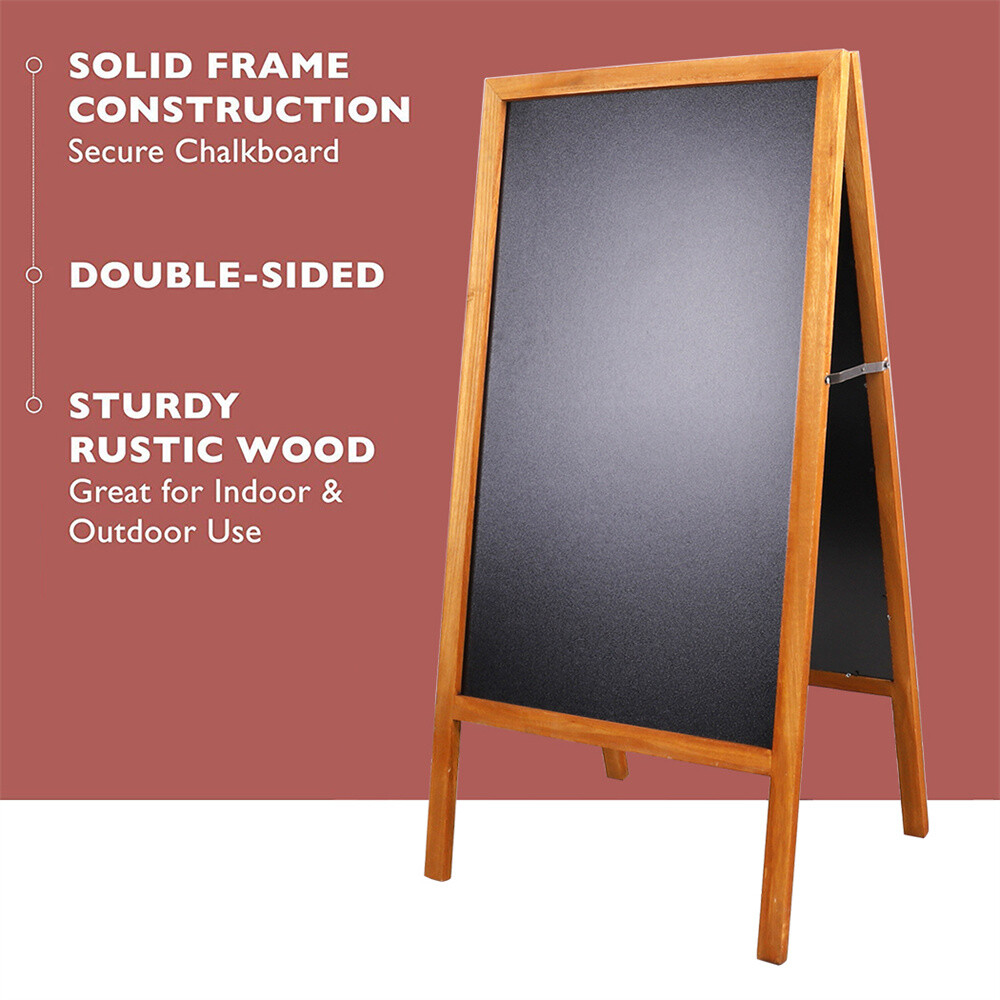 Heavy Duty Outdoor A Frame Sandwich Board Sidewalk Chalkboard Memo Sign Magnetic