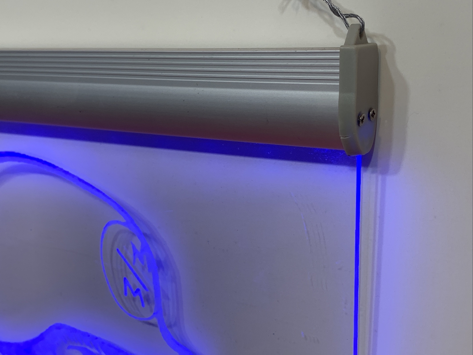 Metal Mulisha LED Light Up Sign Lamp Acrylic Blue Color Electric