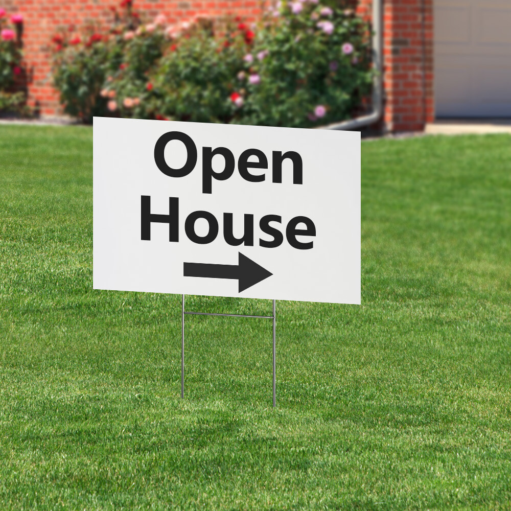 18×24 17×12 Yard Signs Personalized Blank Corrugated Lawn Sign Large With Stakes