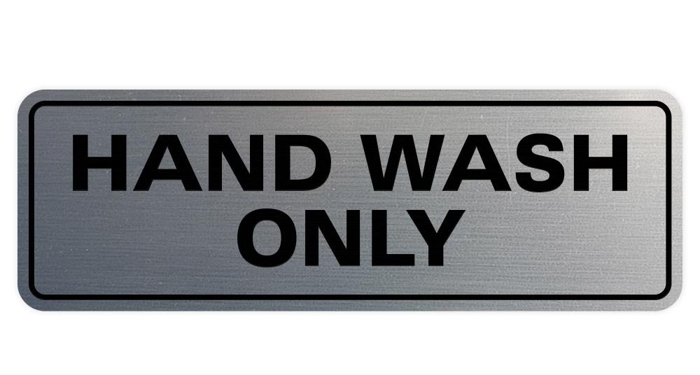 All Quality Standard Hand Wash Only Wall or Door Sign | Kitchen Sink Sign wit…