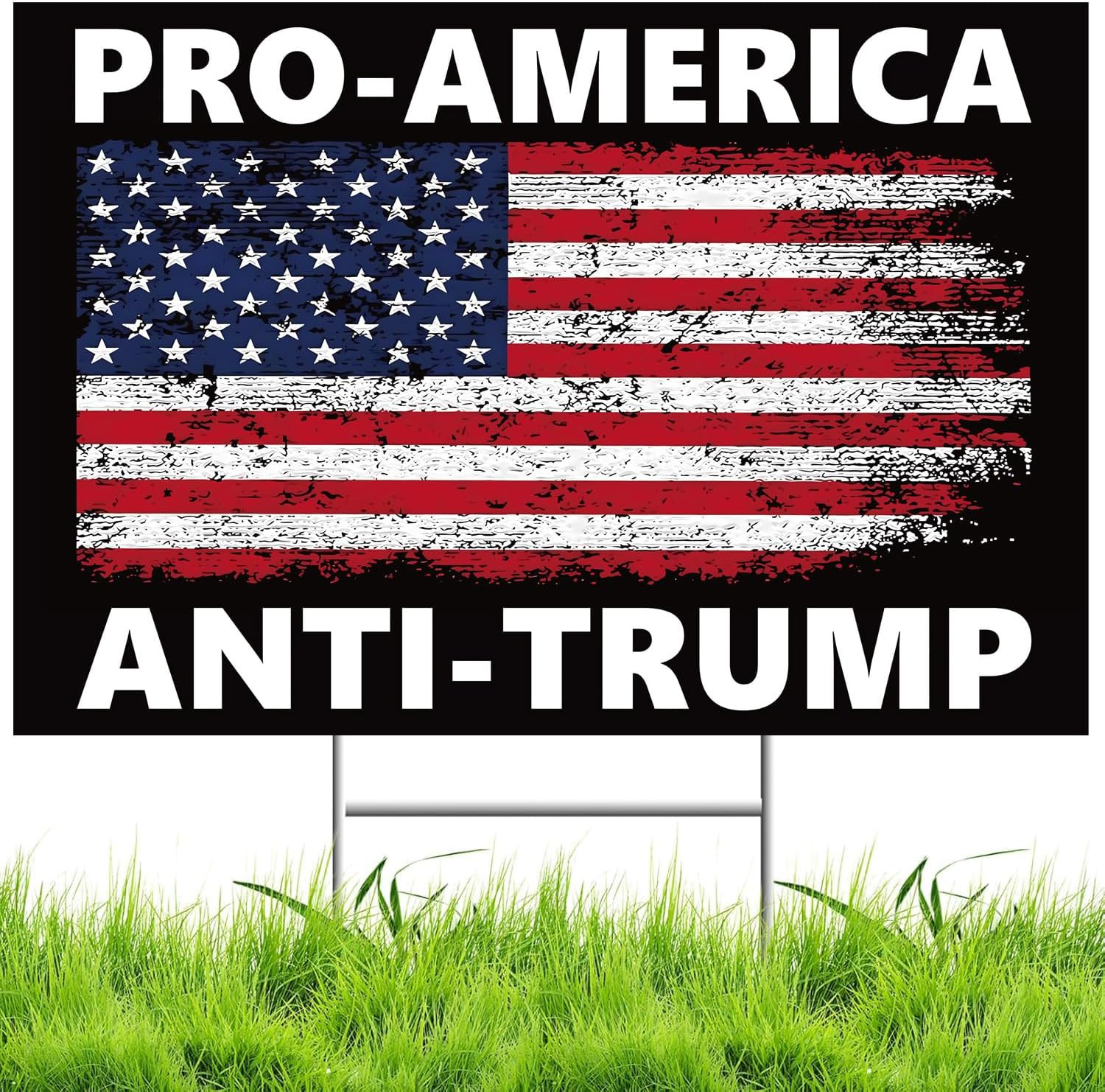 anti Trump Yard Sign Double Sided Corrugated Plastic Outdoor Lawn Ga