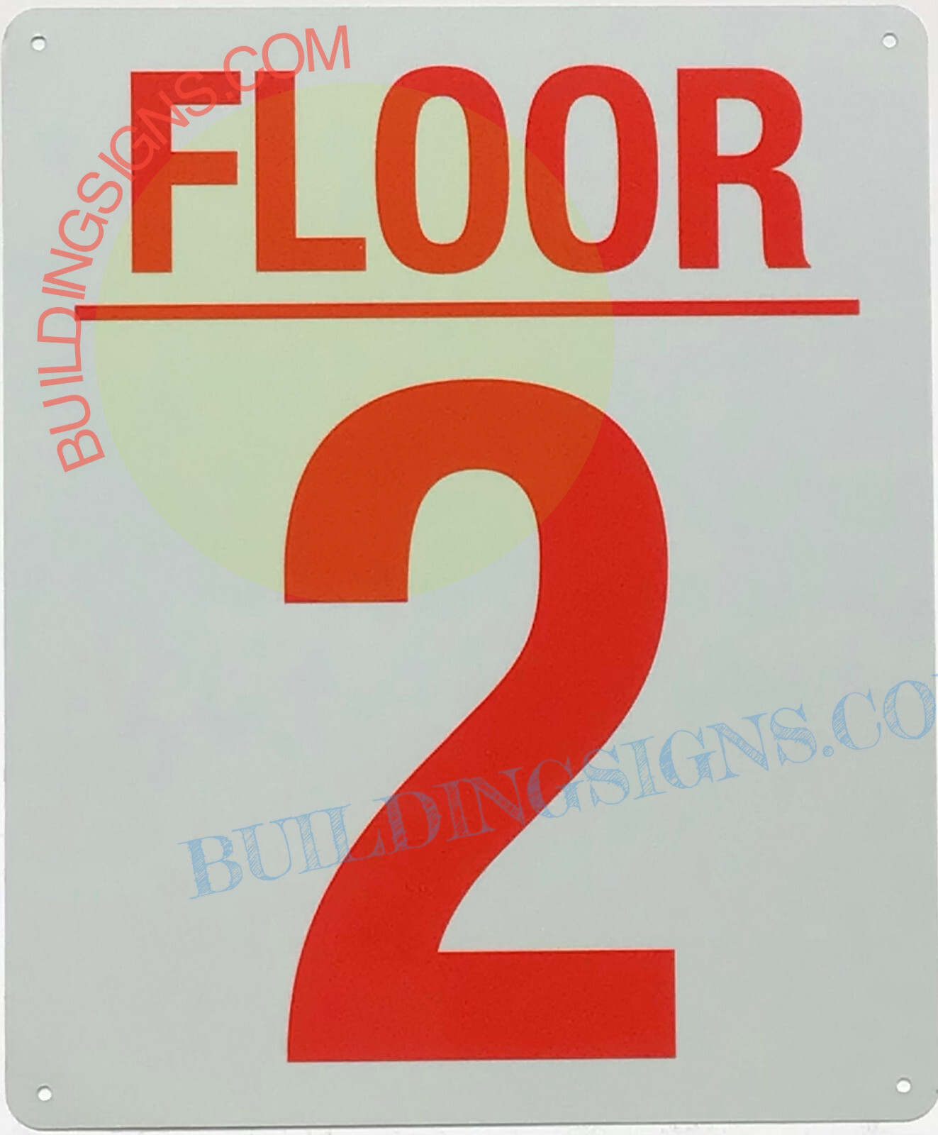 2 FLOOR SIGN (10×12, White, Aluminum) -REF24-1027