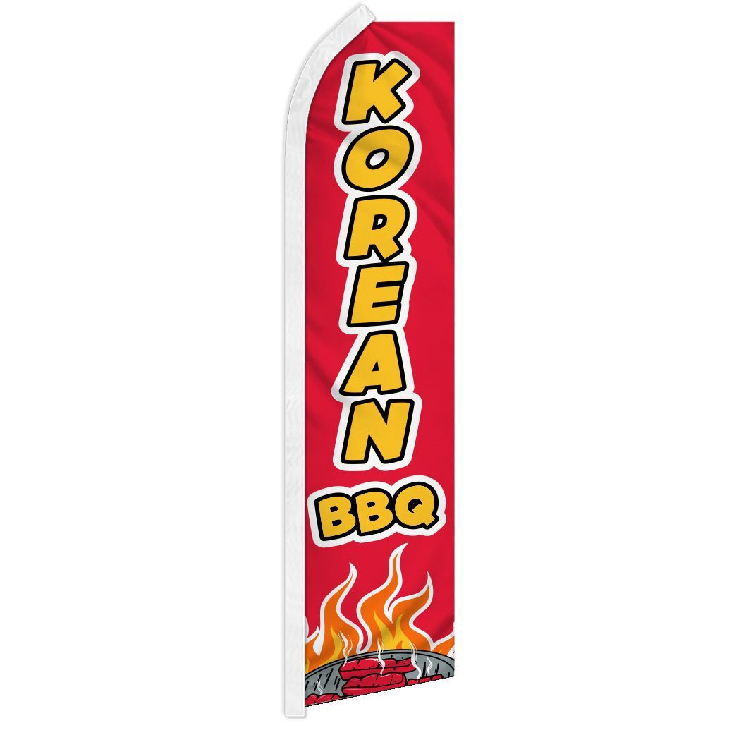 10 x “KOREAN BBQ” advertising super flag swooper banner business sign grill meat