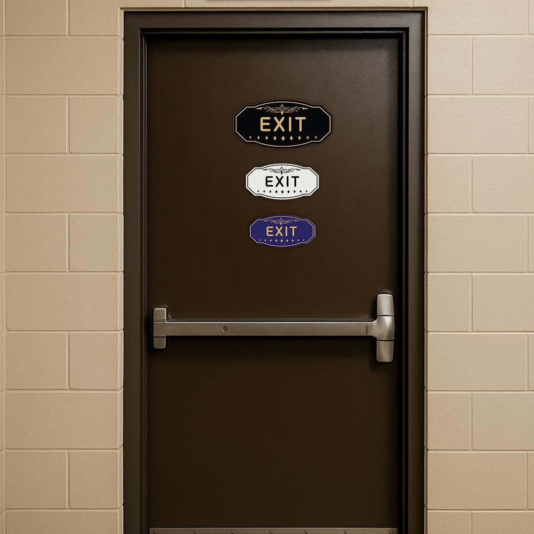 Exit Victorian Sign (Red) – Small 3″ X 6″