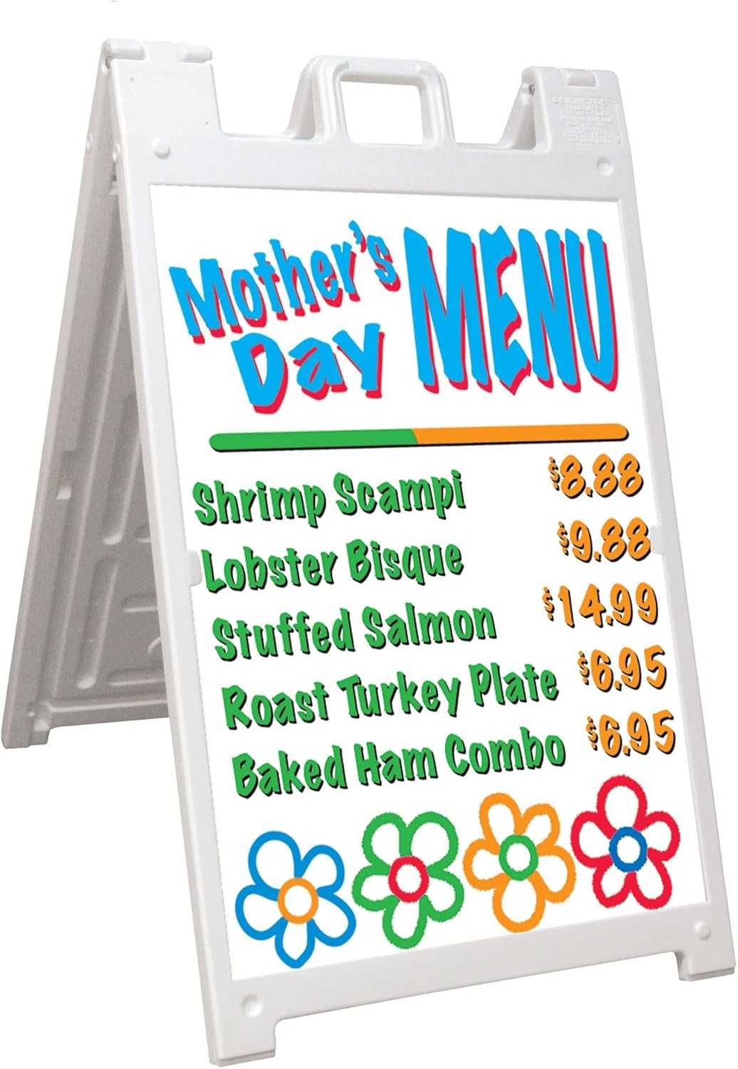 Signicade Deluxe A Frame Sidewalk Curb Sign Portable Folding Double Sided