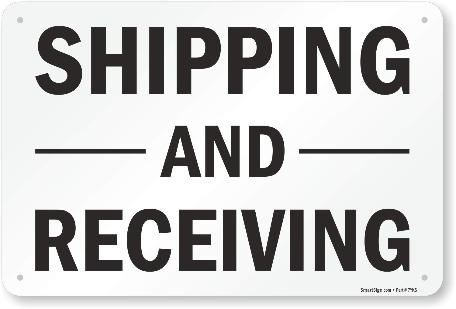 – S-5803-AL-12×18-D9 Shipping And Receiving Sign | 12 x 18 Aluminum Black on …