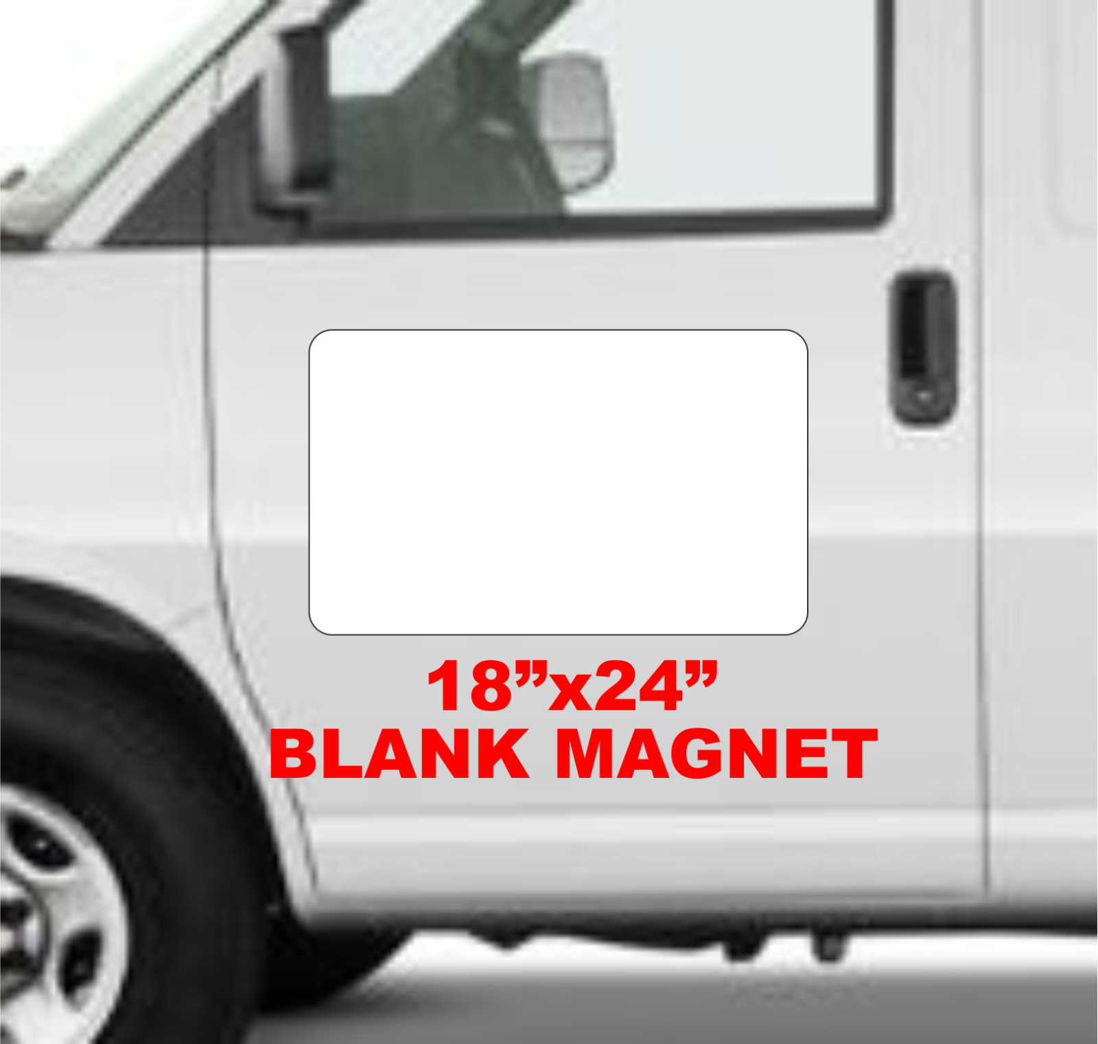 Blank WHITE Vehicle Magnetic 18″x24″ Sign for Car Truck Van SUV