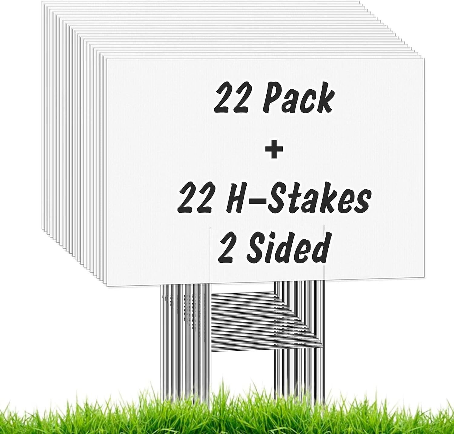 22Pcs White Garden Yard Sale Signs with Stakes