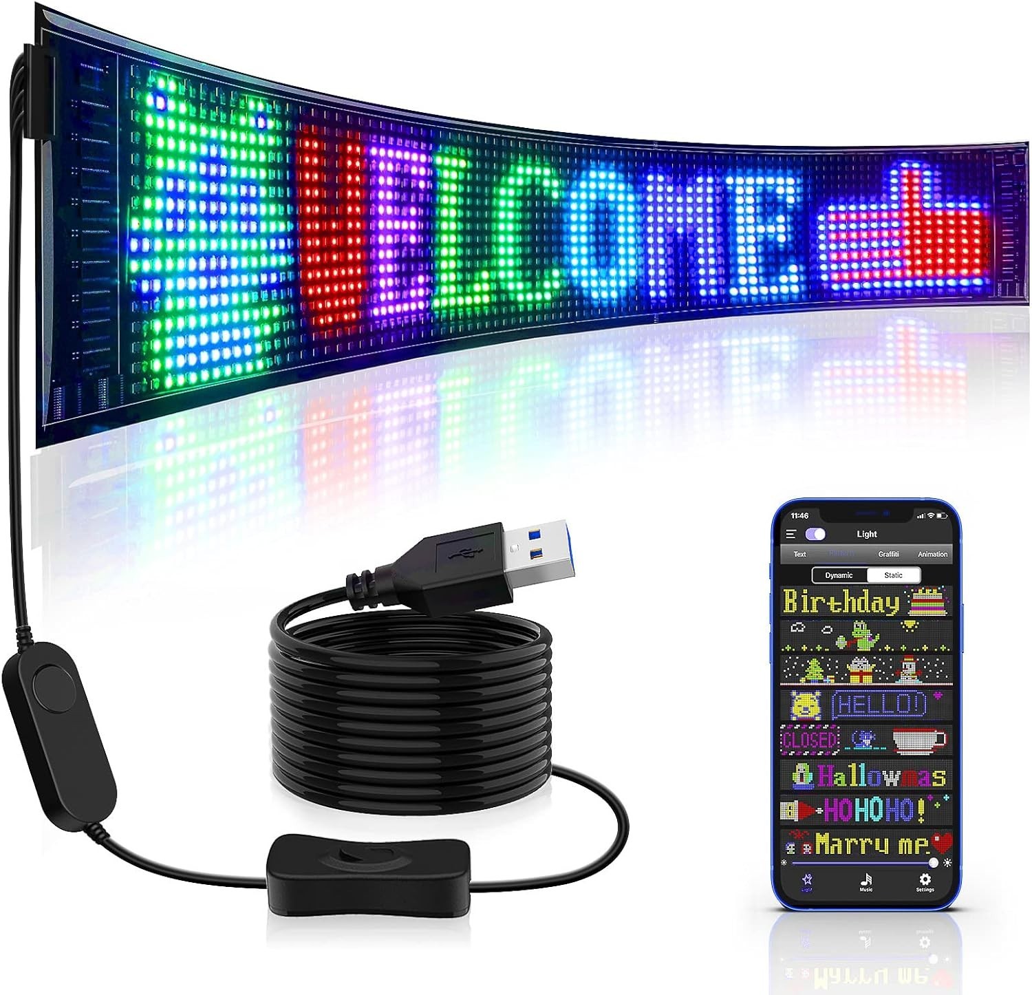 Customizable Advertising LED Sign Bluetooth App Control