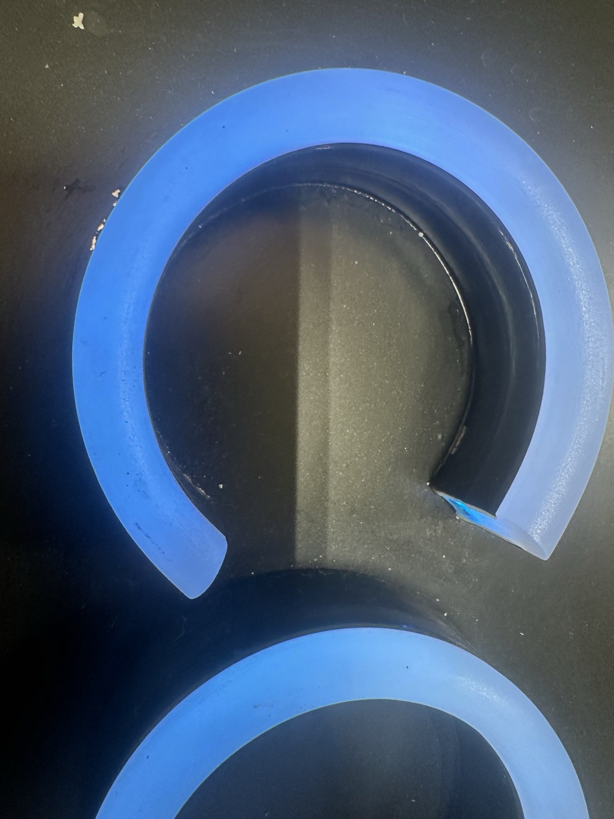 “Cakes” LED Sign L-30in W-1.5in H-20in (Blue Light Up)