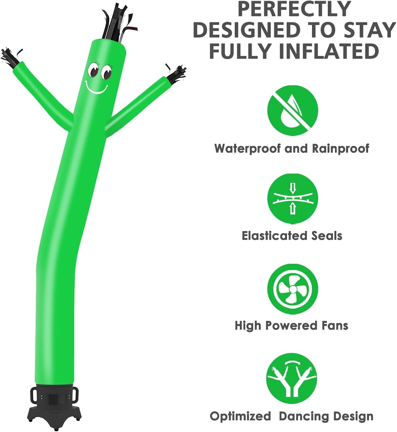 10ft Air Sky Puppet Dancing Dancer with 1/2HP Blower Complete Set, (Green)