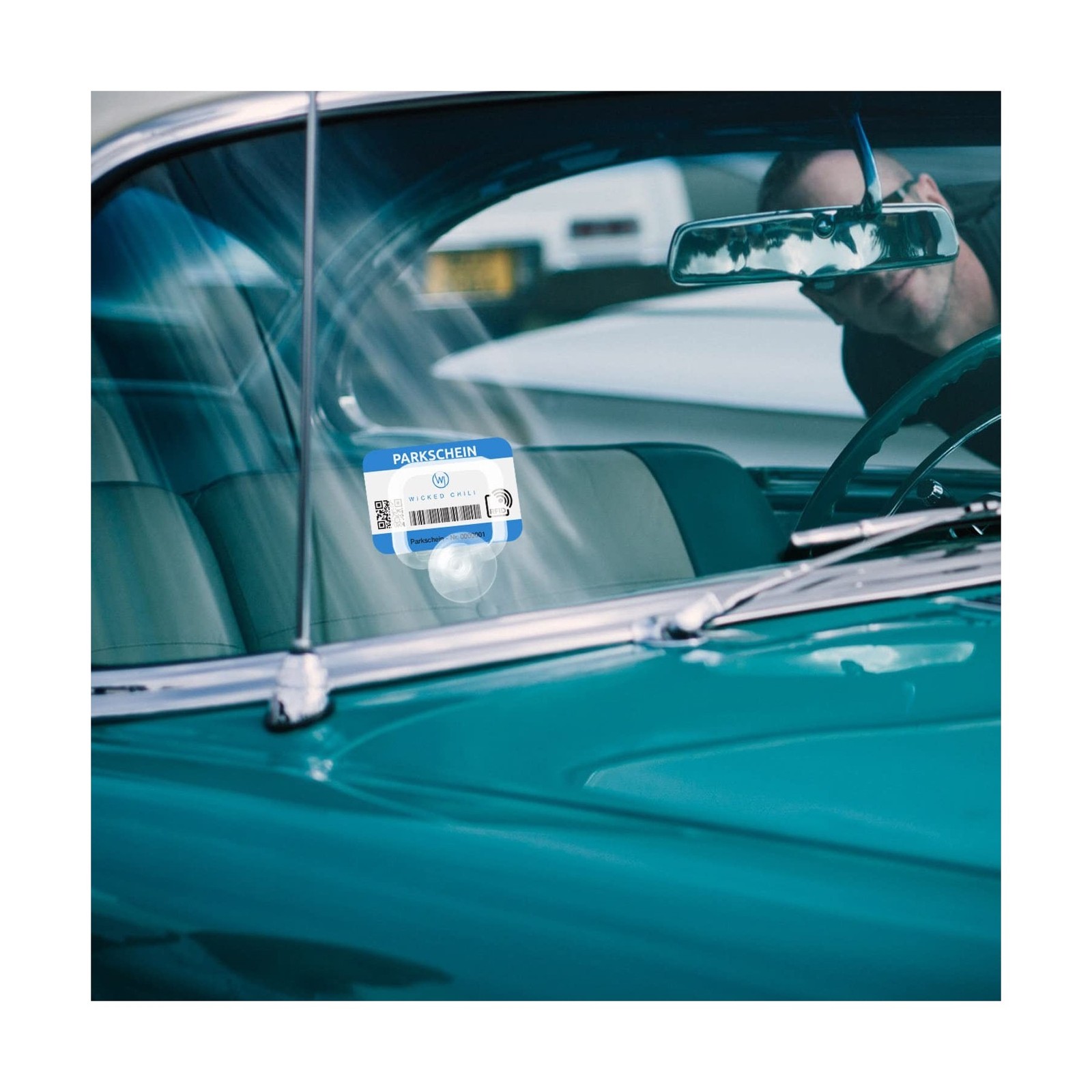2X Parking Permit, Ticket and Note Holder for Car Windscreen, Clips with Remo…