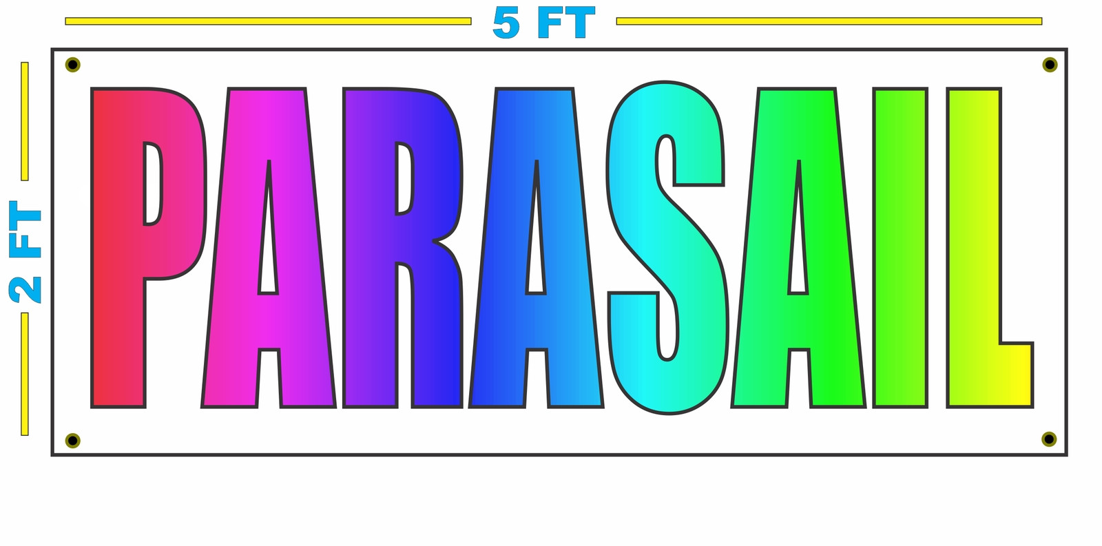 PARASAIL Full Color All Weather Banner Sign NEW High Quality!