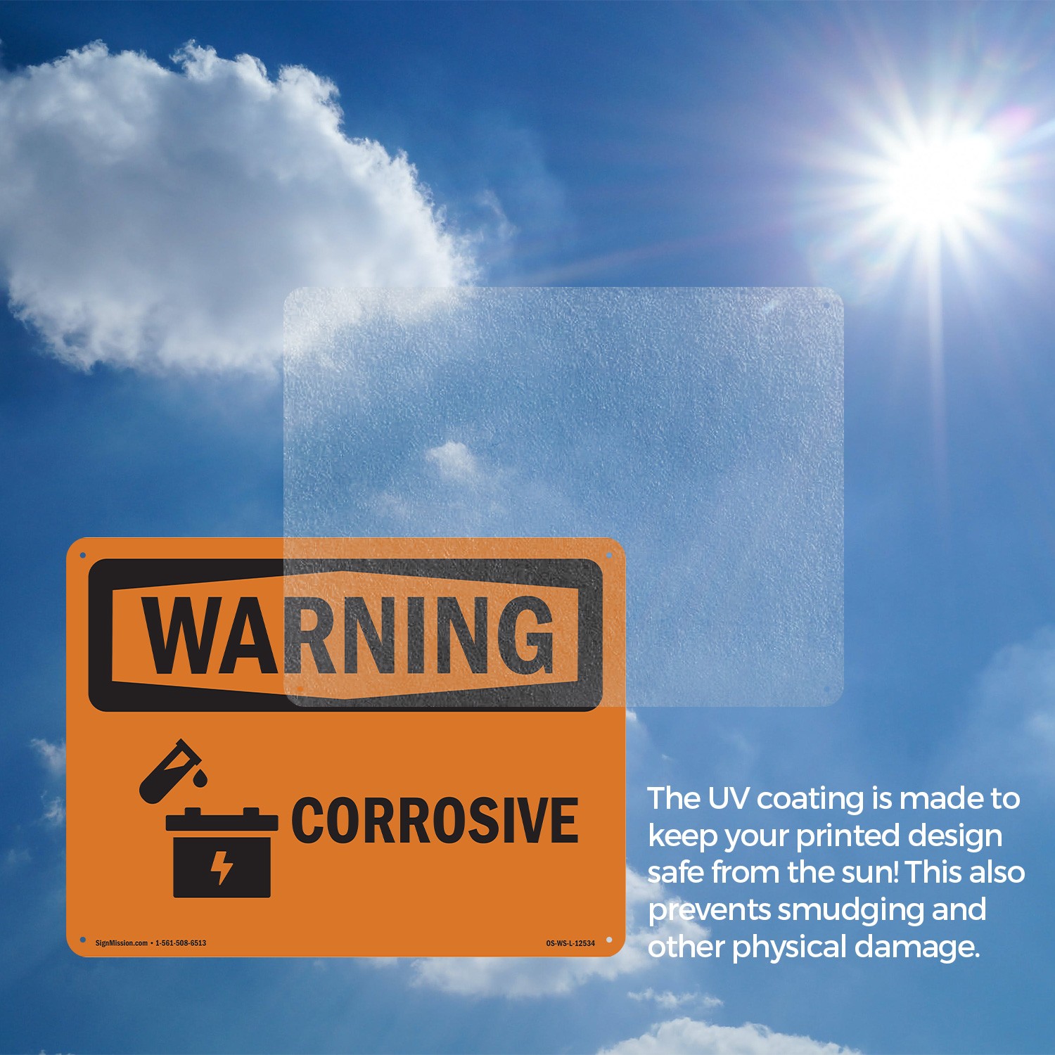 Corrosive OSHA WARNING Sign Metal, Plastic, Or Decal – 5 or 10 Pack