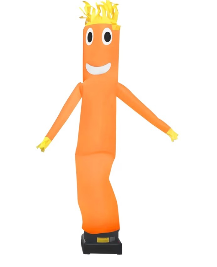 10ft Orange Wacky Waving Inflatable Tube Guy Without Blower