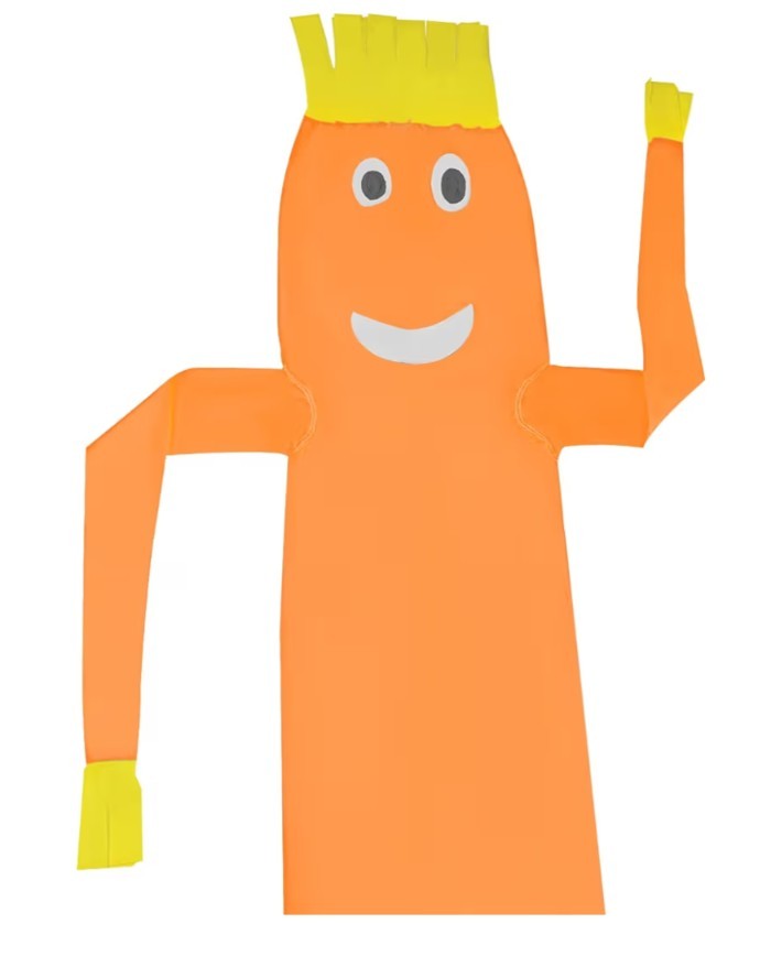 10ft Orange Wacky Waving Inflatable Tube Guy Without Blower