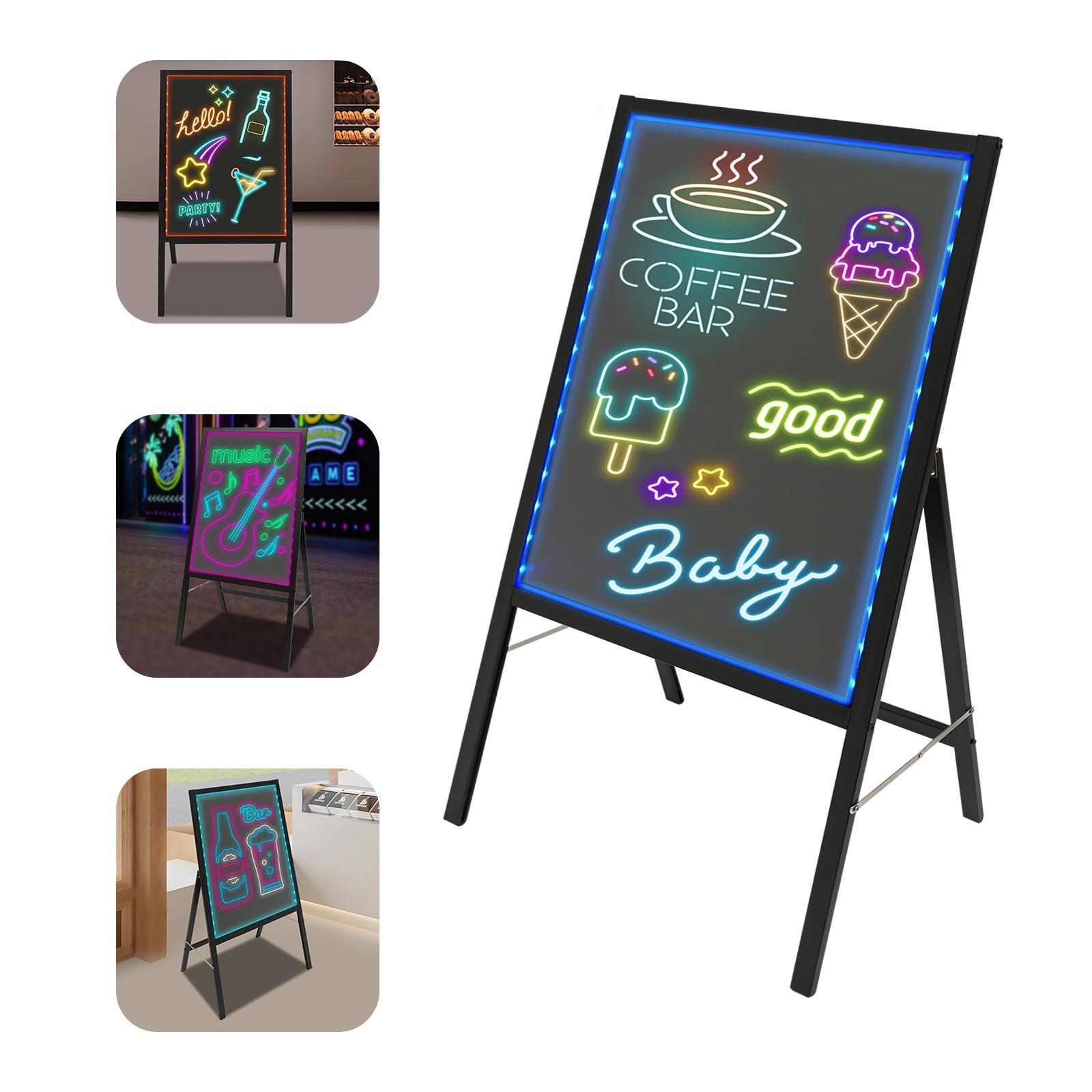 LED Message Writing Board Menu Board For Bar Restaurant With Remote Control NEW