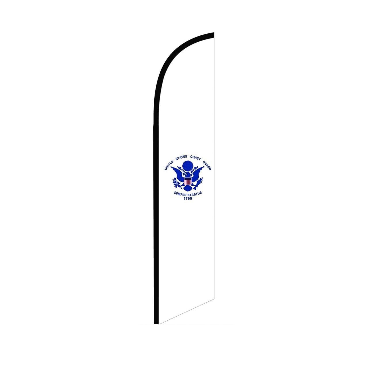 United States Coast Guard Swooper Flutter Feather Flag | 3ft W x 11.5ft Tall