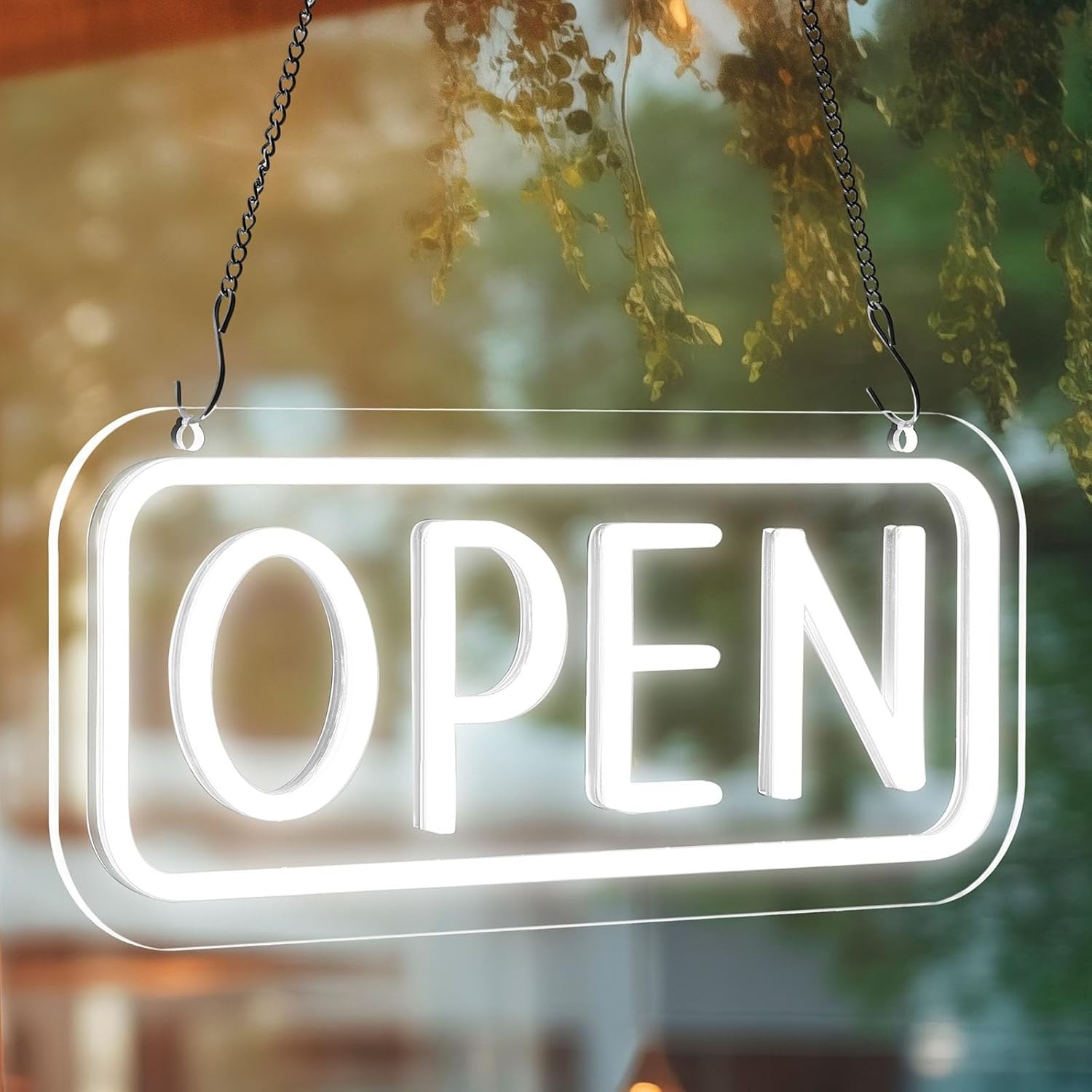 LED Open Sign for Business with On/off Switch, 16.8×6.8in Brighter Open Displ…