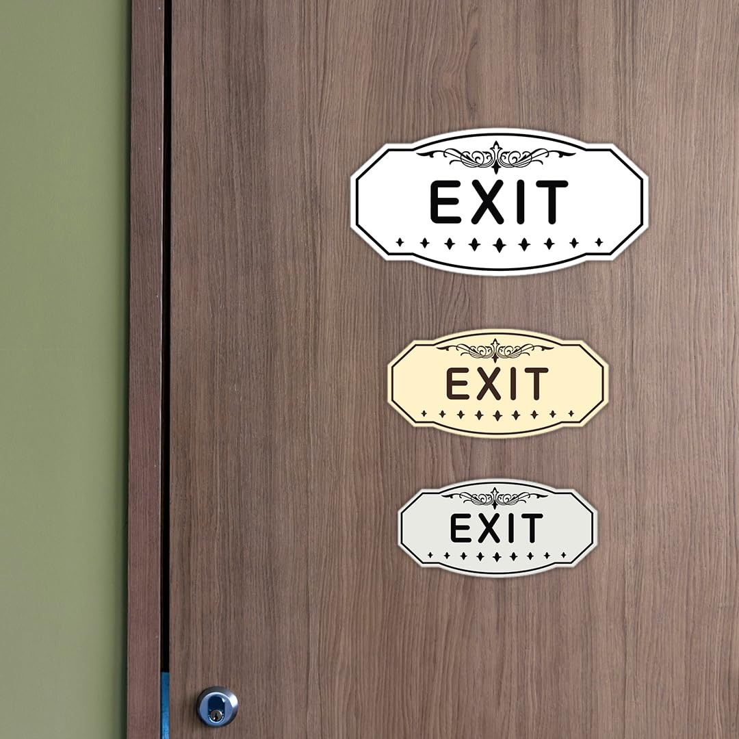 Exit Victorian Sign (Red) – Small 3″ X 6″