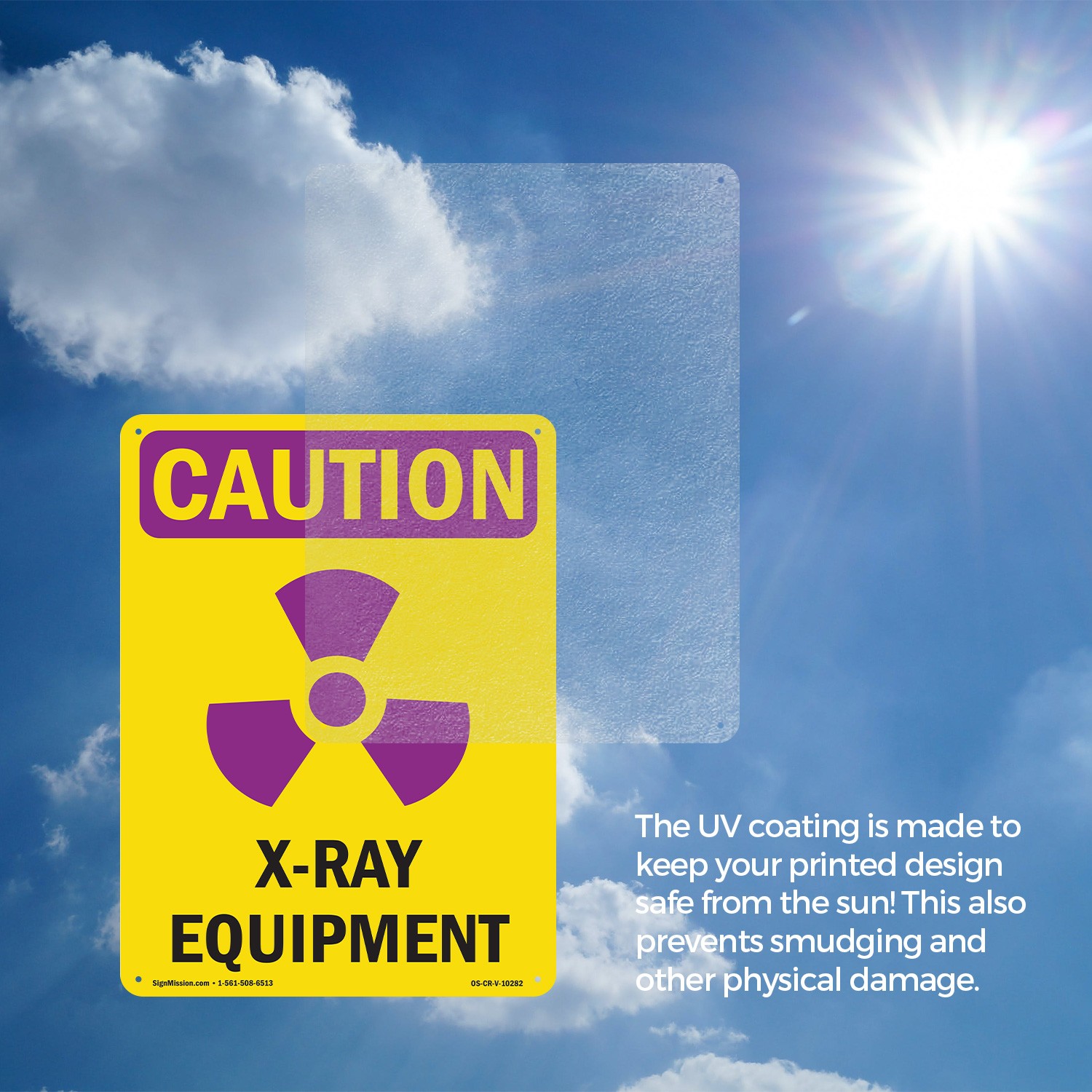 X-Ray Equipment With Symbol OSHA Caution Radiation Sign Or Decal – 5 or 10 Pack