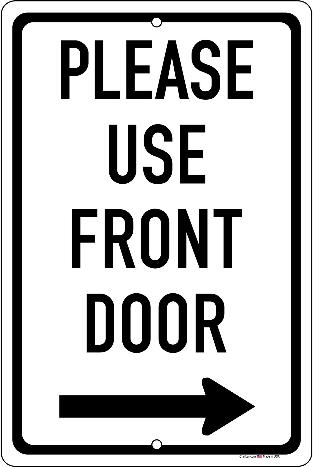 Custom Made 8″x12″ or 12″x8″ Aluminum Sign UV Protected Made in USA