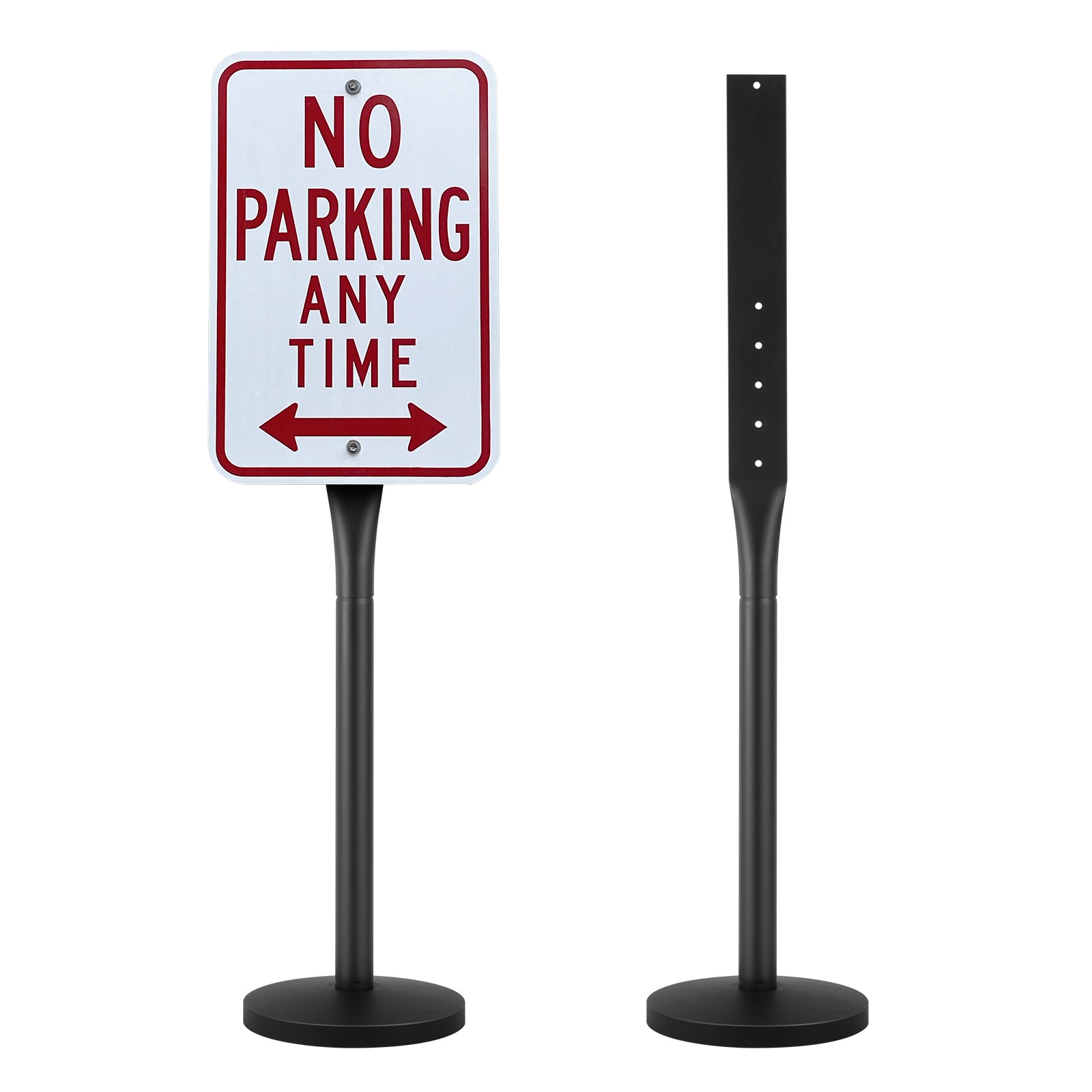 Uimoso Durable Cast Iron/PVC Sign Post, Multiple Sizes and Colors Available