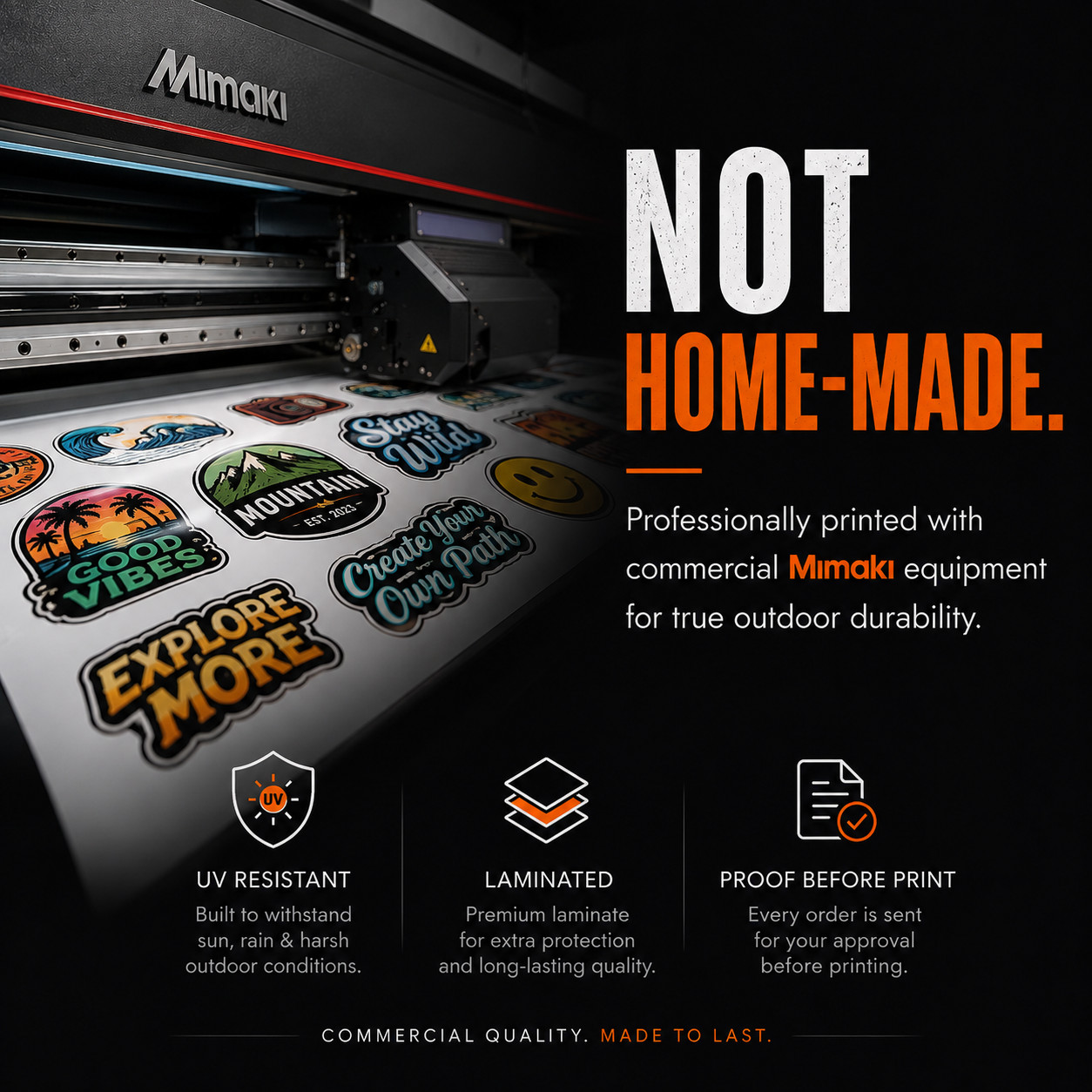 Custom Business Logo Stickers Waterproof Vinyl Decals UV Resistant 2″-25″