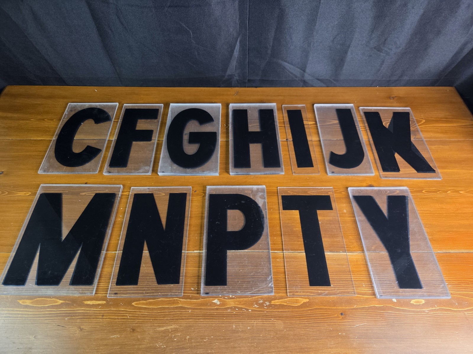 38 Vintage Plastic 9″ Marquee Mixed Letters For Outdoor Sign Black Used