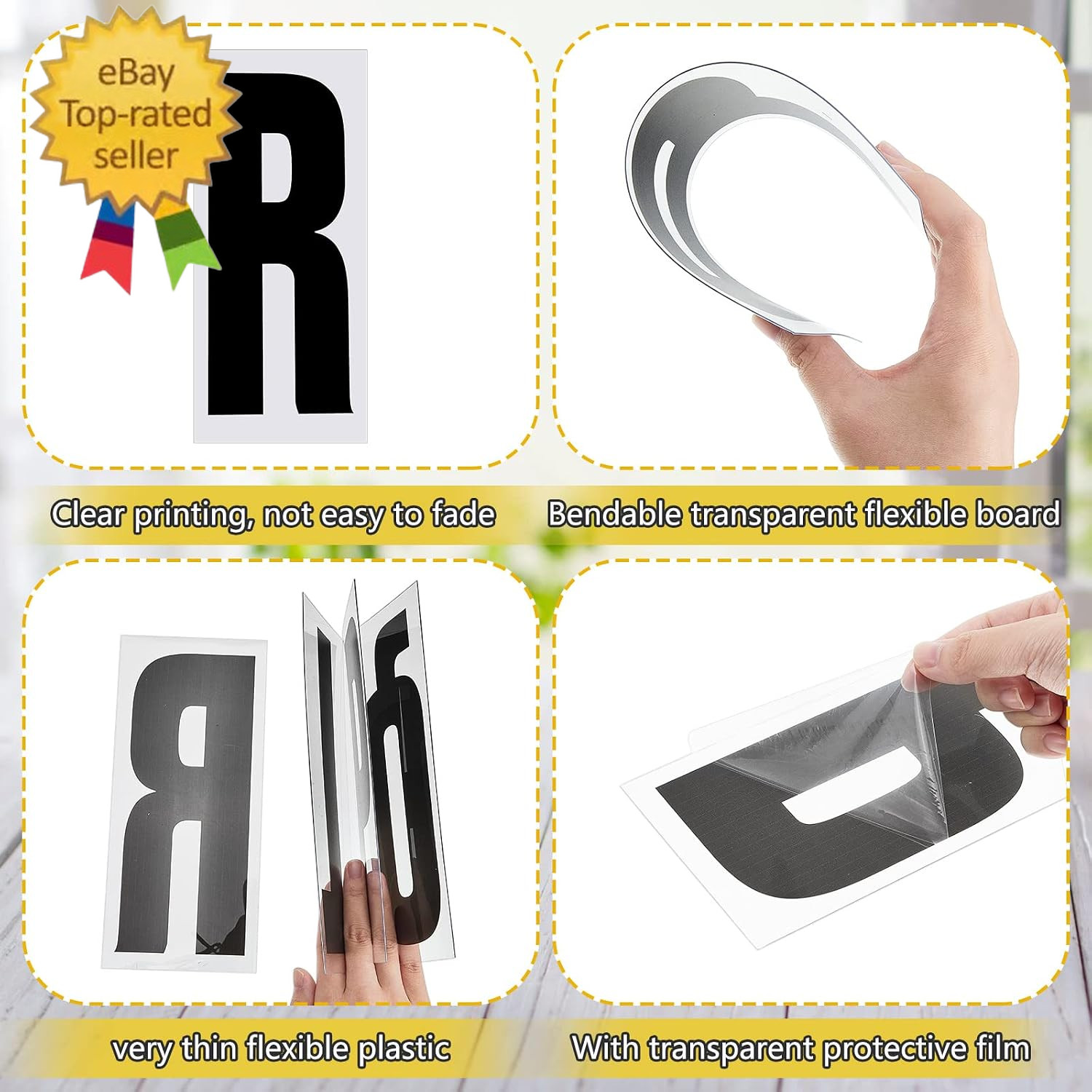 400 Pcs Marquee Sign Letters Flexible Plastic Letters on Flexible Panel for Outd