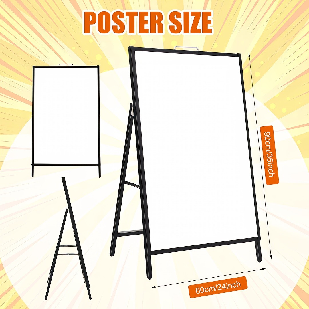 1/2pcs Heavy Duty Metal A-Frame Sidewalk Sign